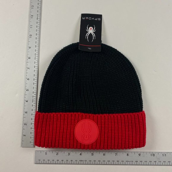 NEW Spyder Color Block Beanie Hat Cap Toque Men's One Size Ski Winter - Picture 4 of 8